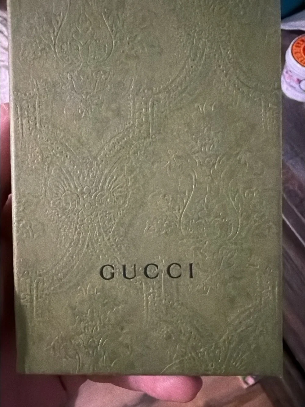 Gucci Beige GG Canvas Card & Black Leather Trim Holder